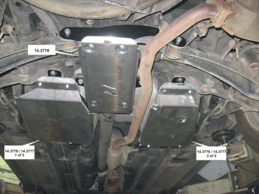 Unterfahrschutz Mitsubishi Outlander III, Typ GF/GG, Motor 2.0/2.4 CVT 4WD, Baujahr 08.2012 - 08.2018