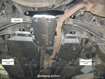 Unterfahrschutz Mitsubishi Outlander III, Typ GF/GG, Motor 2.0/2.4 CVT 4WD, Baujahr 08.2012 - 08.2018