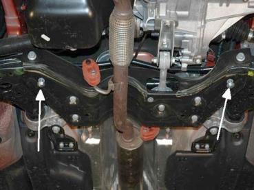 Unterfahrschutz Skoda Fabia I, Typ 6Y (nur für Fahrzeuge mit werkseitiger Quertraverse), Motor 1.2 V12 ab Baujahr 08.1999 - 03.2008