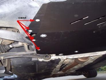 Unterfahrschutz Skoda Yeti 2WD+4WD, Typ 5L, Motor alle ab Baujahr 05.2009 - (auch für Standheizung/nur Alu-Vorderachsträger)