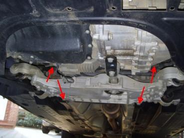 Unterfahrschutz Skoda Yeti 2WD+4WD, Typ 5L, Motor alle ab Baujahr 05.2009 - (auch für Standheizung/nur Alu-Vorderachsträger)