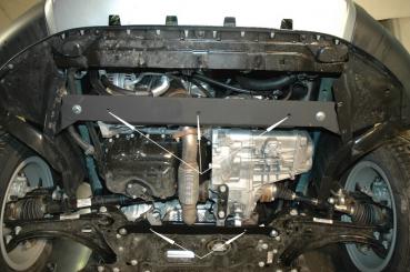 Unterfahrschutz Skoda Yeti 2WD+4WD, Typ 5L, Motor 1.2 ab Baujahr 05.2009 - (ohne Standheizung)