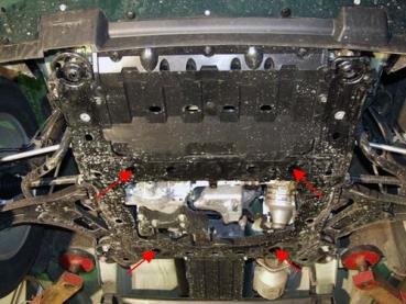 Unterfahrschutz Suzuki Grand Vitara II (Kompatibel mit Frontbügel), Typ JT, Motor alle ab Baujahr 04.2005 -