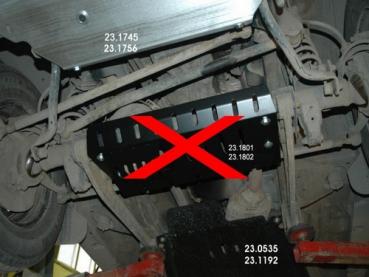 Unterfahrschutz Suzuki Jimny, Typ FJ, Motor 1.3 (4WD)/1.5 D ab Baujahr 2003 - (nicht mit Lenkungsdämpfer und EU-Personenschutzbügel montierbar)