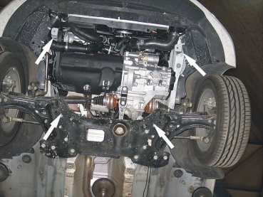 Unterfahrschutz VW Caddy IV/Maxi/4motion, Typ SA, Motor 1.4 TDI/1.6 TDI/2.0 TDI ab Baujahr 05.2015 - 09.2020