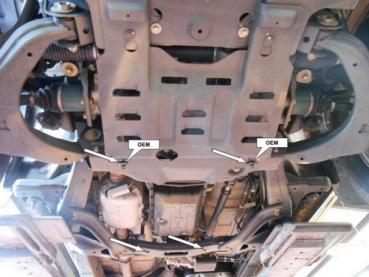 Unterfahrschutz Isuzu D-Max, Typ ATFR/ATFS, Motor 1.9 TD/2.5 CRDI ab Baujahr 06.2012 - (mit werkseitigem Unterfahrschutz für Motor)