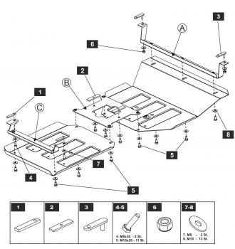 Unterfahrschutz Iveco Daily VI, Motor 2.3 ab Baujahr 03.2014 -