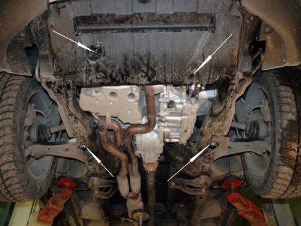 Unterfahrschutz Chevrolet Captiva, Typ KLAC, Motor 2.0 TD/2.4/3.2 ab Baujahr 06.2006 - 03.2011