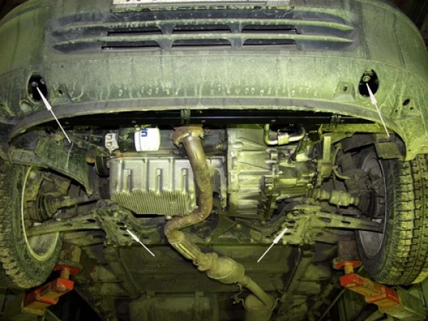 Unterfahrschutz Fiat Multipla, Typ 186, Motor 1.6/1.9 JTD ab Baujahr 04.1999 - 06.2010