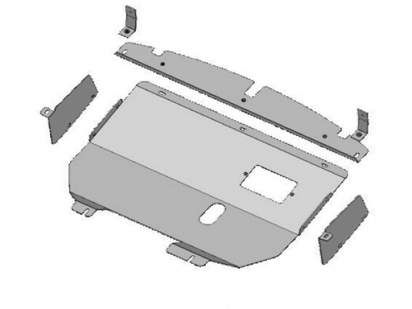Unterfahrschutz Fiat Doblo, Typ 119/223, Motor 1.2/1.3D/1.6/1.9D ab Baujahr 03.2001 -