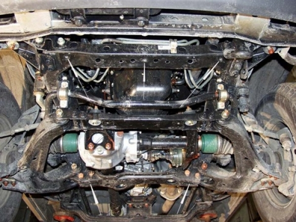 mad Vertrieb Bense - Unterfahrschutz, Unterbodenschutz Ford Ranger, Typ TU,  Motor 2.3/2.5D/2.5 TD (4x4) ab Baujahr 03.1998 - 06.2006 (Motor/Aluminium 5  mm)