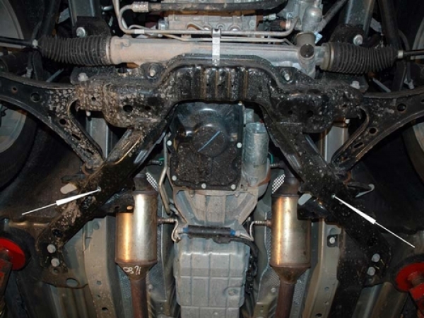 Unterfahrschutz Ford Mustang V, Typ S197, Motor 4.0 V6 ab Baujahr 2004 - 2014