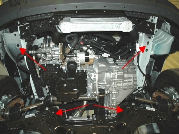 Unterfahrschutz Ford Transit Frontantrieb, Typ F, Motor 2.2 TDCi/2.4 TD ab Baujahr 04.2006 -