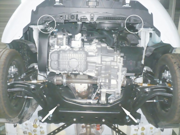 Unterfahrschutz Ford Fiesta VI ST, Typ JA8/JA (-LPG), Motor 1.6 ST ab Baujahr 01.2013 - 12.2016