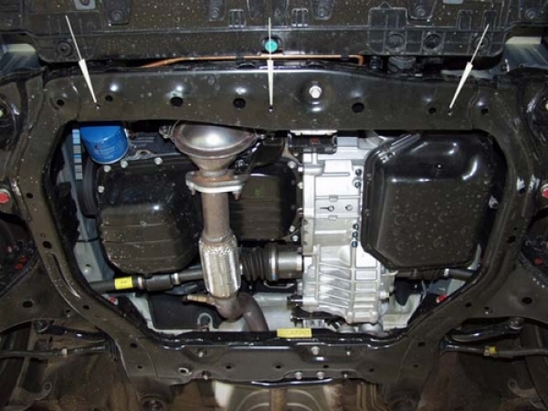 Unterfahrschutz Hyundai Accent III, Typ MC/MCT, Motor alle ab Baujahr 11.2005 - 11.2010