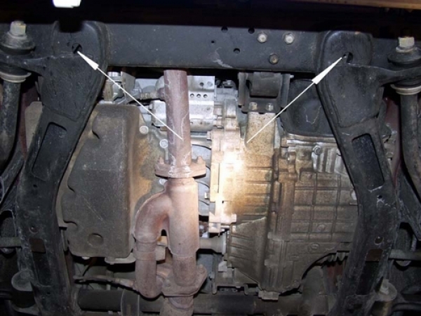 Unterfahrschutz KIA Carnival I/II, Typ UP/GQ, Motor 2.5 ab Baujahr 06.1998 -