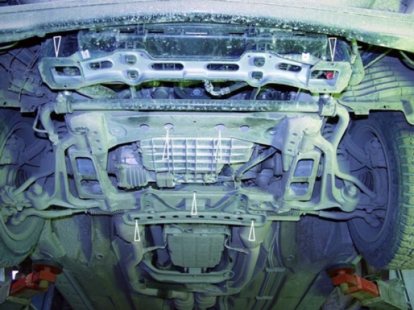 Unterfahrschutz Mercedes Benz E-Klasse, Typ 210, Motor 3.2 4-matic ab Baujahr 06.1995 - 08.2003