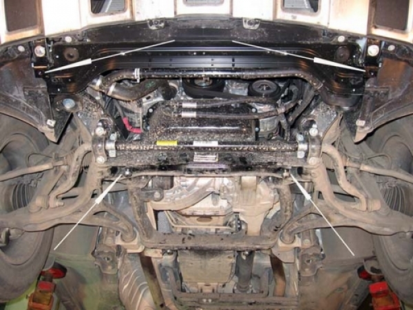Unterfahrschutz Mercedes Benz M-Klasse, Typ 164, Motor 2.8 CDI/3.0 CDI/3.2 CDI ab Baujahr 07.2005 - 12.2011