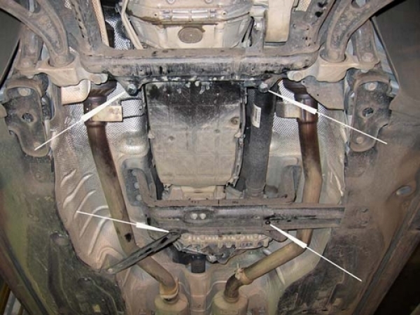 Unterfahrschutz Mercedes Benz M-Klasse, Typ 164, Motor 2.8 CDI/3.0 CDI/3.2 CDI ab Baujahr 07.2005 - 12.2011