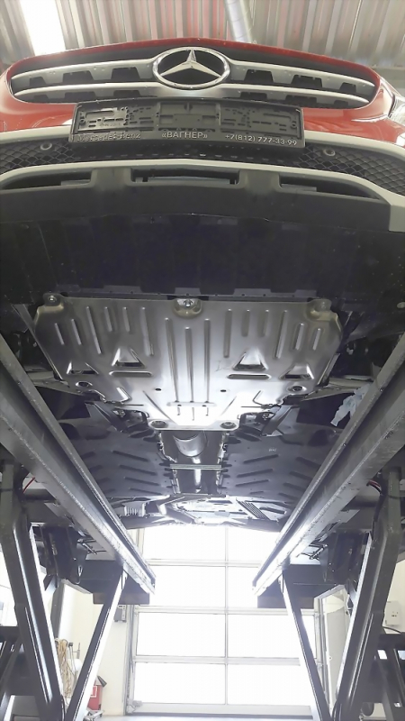 Unterfahrschutz Mercedes Benz CLA, Typ 118, Motor 2.0 AT 4-matic ab Baujahr 03.2019 -