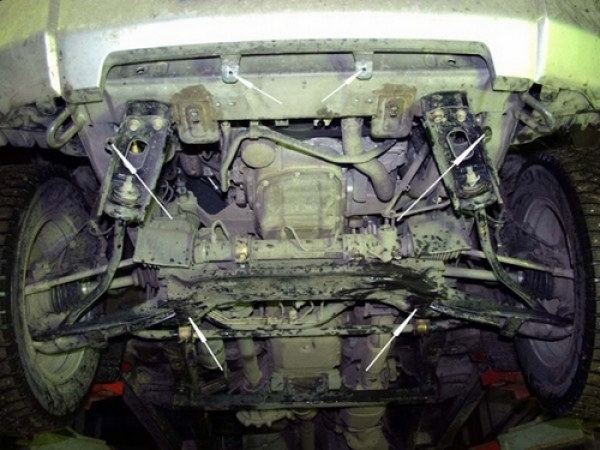 Unterfahrschutz Mitsubishi Pajero Pinin, Typ H6/H7, Motor alle ab Baujahr 03.1999 - 06.2007