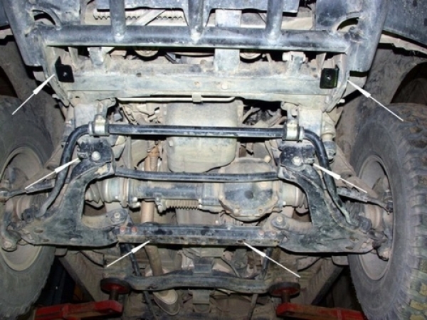 Unterfahrschutz Mitsubishi L200, Typ K6/K7, Motor alle ab Baujahr 06.1996 - 12.2007