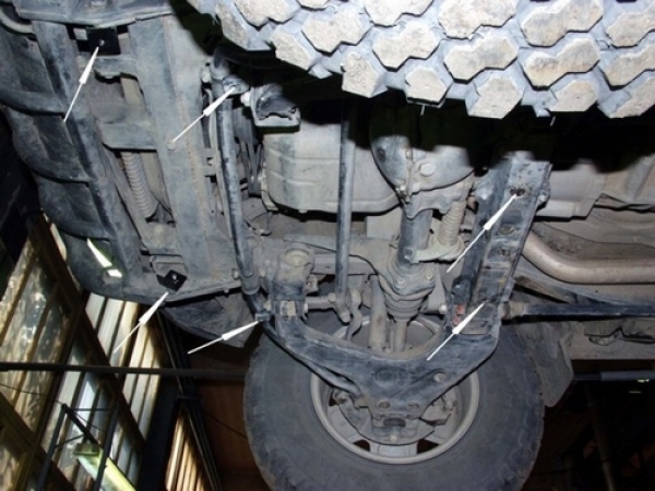 Unterfahrschutz Mitsubishi L200, Typ K6/K7, Motor alle ab Baujahr 06.1996 - 12.2007