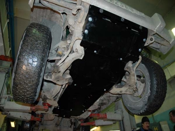 Unterfahrschutz Mitsubishi Pajero I, Typ L04/L14, Motor 2.3 TD/2.5 TD/2.6/3.0 V6 ab Baujahr 04.1982 - 12.1991