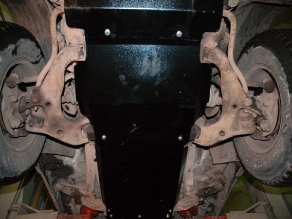 Unterfahrschutz Mitsubishi Pajero I, Typ L04/L14, Motor 2.3 TD/2.5 TD/2.6/3.0 V6 ab Baujahr 04.1982 - 12.1991