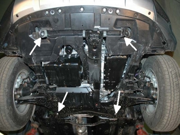 Unterfahrschutz Mitsubishi Outlander II, Typ CW, Motor 2.2 Di-D/2.4 ab Baujahr 11.2006 - 11.2012