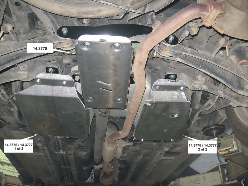 Unterfahrschutz Mitsubishi Outlander III, Typ GF/GG, Motor 2.0/2.4 CVT 4WD, Baujahr 08.2012 - 08.2018