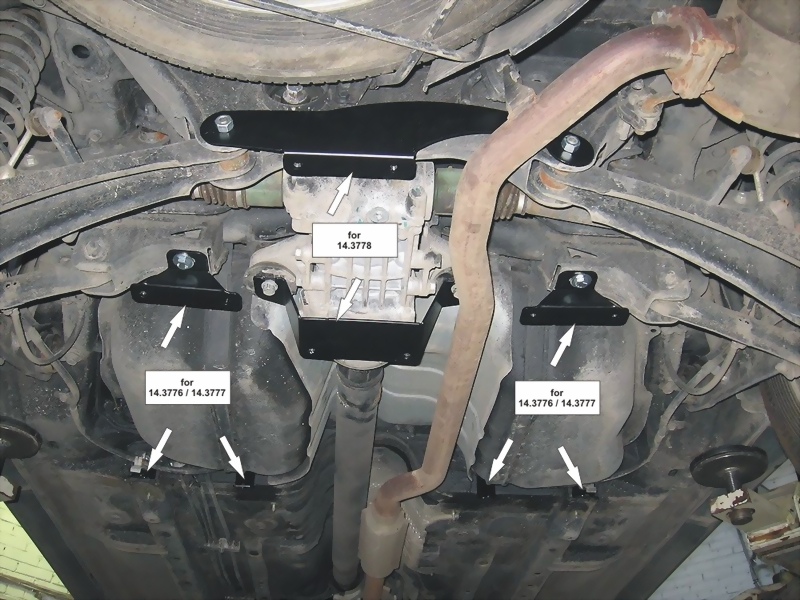 Unterfahrschutz Mitsubishi Outlander III, Typ GF/GG, Motor 2.0/2.4 CVT 4WD, Baujahr 08.2012 - 08.2018