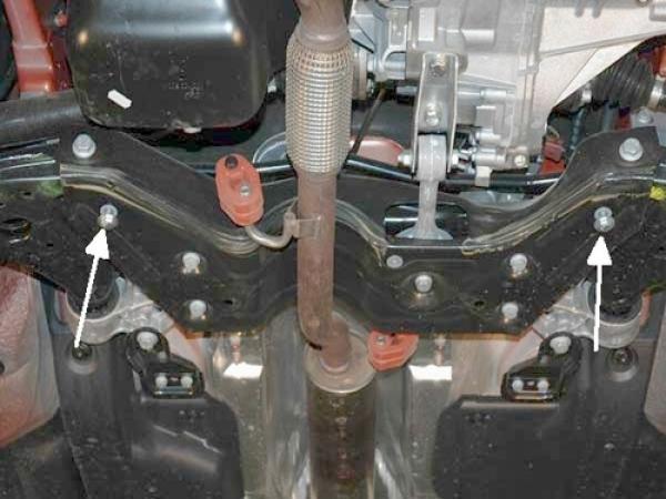 Unterfahrschutz Skoda Fabia I, Typ 6Y (nur für Fahrzeuge mit werkseitiger Quertraverse), Motor 1.4 V8/1.9 SDI (60 PS/68 PS) ab Baujahr 08.1999 - 03.2008