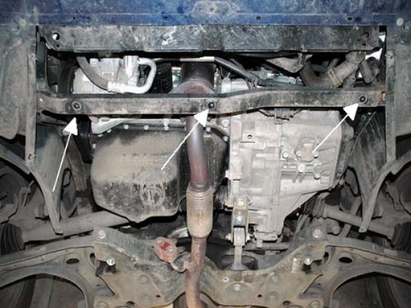 Unterfahrschutz Skoda Roomster (gebaut in der Ukraine), Typ 5J, Motor 1.2/1.4 ab Baujahr 03.2006 -