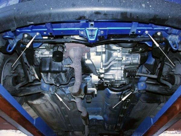 Unterfahrschutz Subaru Justy III, Typ G3X, Motor 1.3/1.5 ab Baujahr 09.2003 -