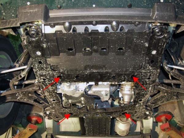 Unterfahrschutz Suzuki Grand Vitara II (Kompatibel mit Frontbügel), Typ JT, Motor alle ab Baujahr 04.2005 -