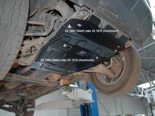 Unterfahrschutz Suzuki Grand Vitara II (Kompatibel mit Frontbügel), Typ JT, Motor alle ab Baujahr 04.2005 -