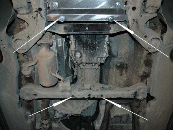 Unterfahrschutz VW Touareg, Typ 7L, Motor 3.2/3.6/4.2/2.5 TDI ab Baujahr 10.2002 - 05.2010
