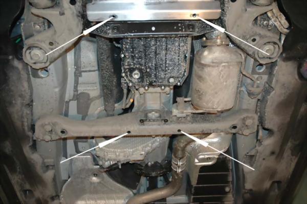 Unterfahrschutz VW Touareg, Typ 7L, Motor 3.0 TDI Automatik ab Baujahr 04.2006 - 05.2010