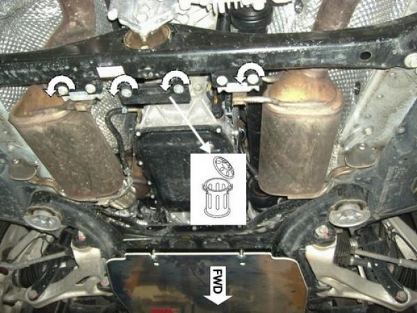 Unterfahrschutz VW Touareg, Typ 7P, Motor 3.0 TDI Automatik ab Baujahr 01.2010 - 03.2018