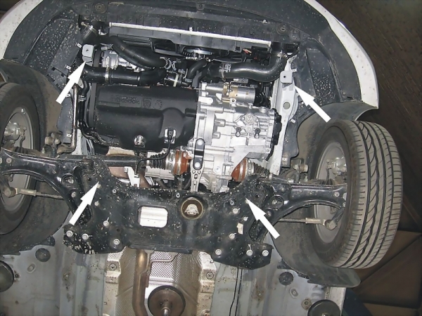 Unterfahrschutz VW Caddy IV/Maxi/4motion, Typ SA, Motor 1.4 TDI/1.6 TDI/2.0 TDI ab Baujahr 05.2015 - 09.2020