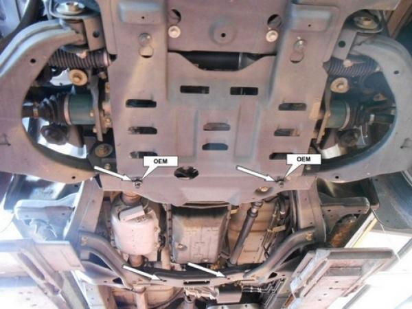 Unterfahrschutz Isuzu D-Max, Typ ATFR/ATFS, Motor 1.9 TD/2.5 CRDI ab Baujahr 06.2012 - (mit werkseitigem Unterfahrschutz für Motor)