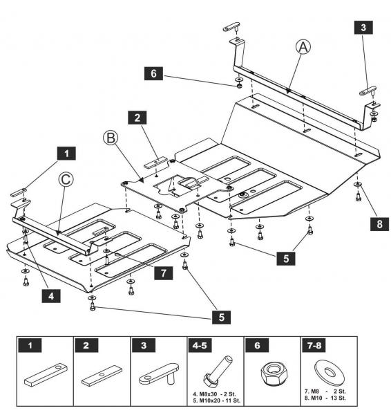Unterfahrschutz Iveco Daily VI, Motor 2.3 ab Baujahr 03.2014 -